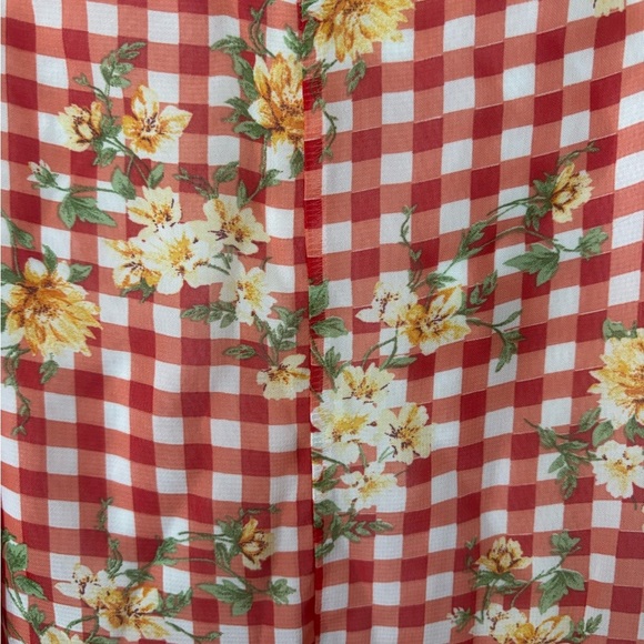 ‼️Price Drop‼️End of Summer Sale‼️ Wild Moss Floral Checkered Mini Dress - Picture 6 of 6